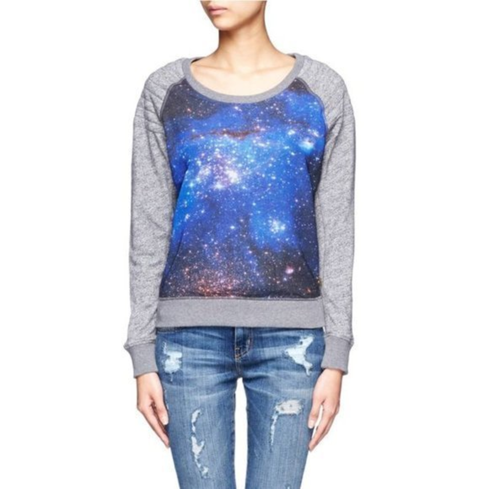 Maison Scotch Galaxy Stars Overlay Sweatshirt S‎